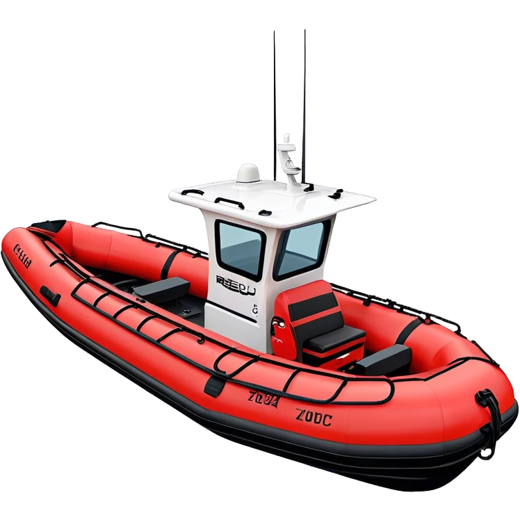 Rescue Boat - Zodiac Pro 850 (Model Year: 2022) (Iconic colour: Red and black) emoji
