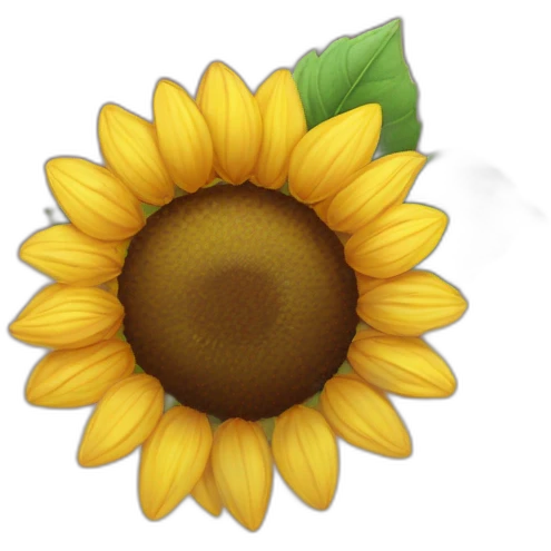 sunflower flower with love emoji
