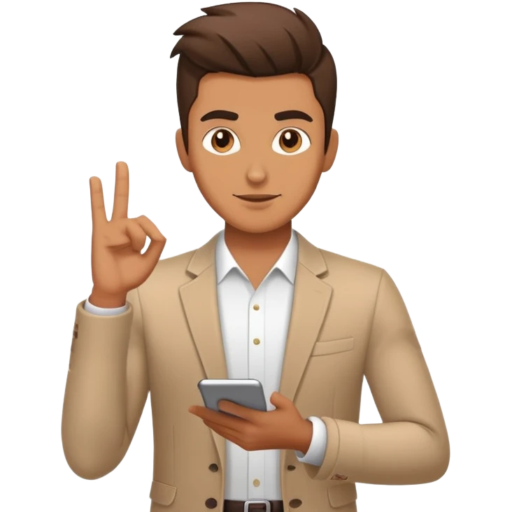 cool guy presenting startup pitch deck emoji