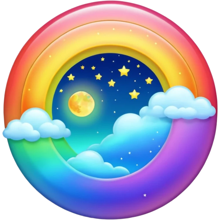 444 rainbow moon emoji