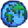 A retro-style representation of space with stars and planets emoji