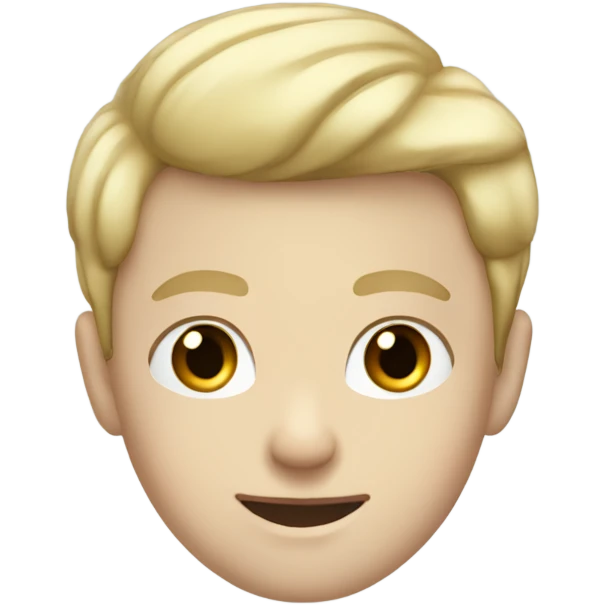 blonde boy in white shirt blue eyes  emoji