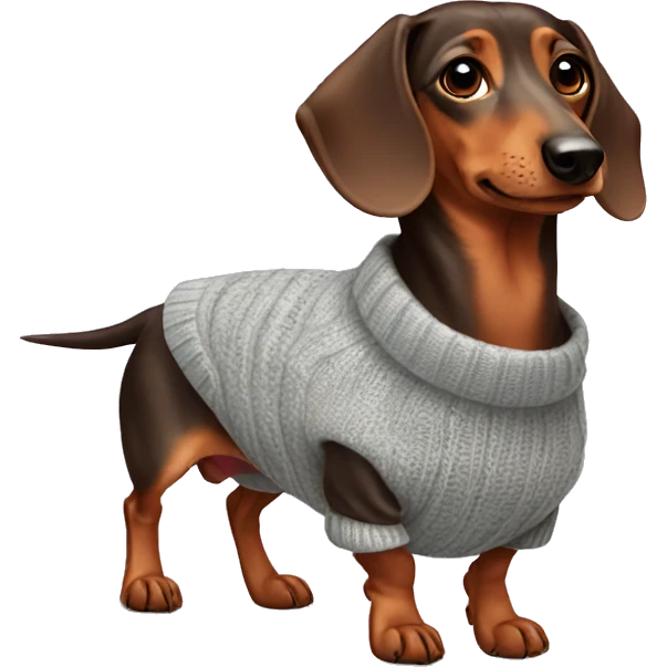 Dachshund wearing sweater emoji