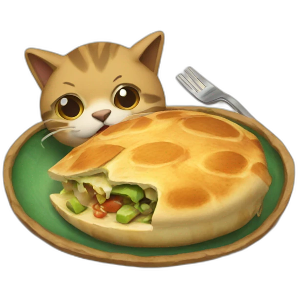 gato comiendo tortuga emoji