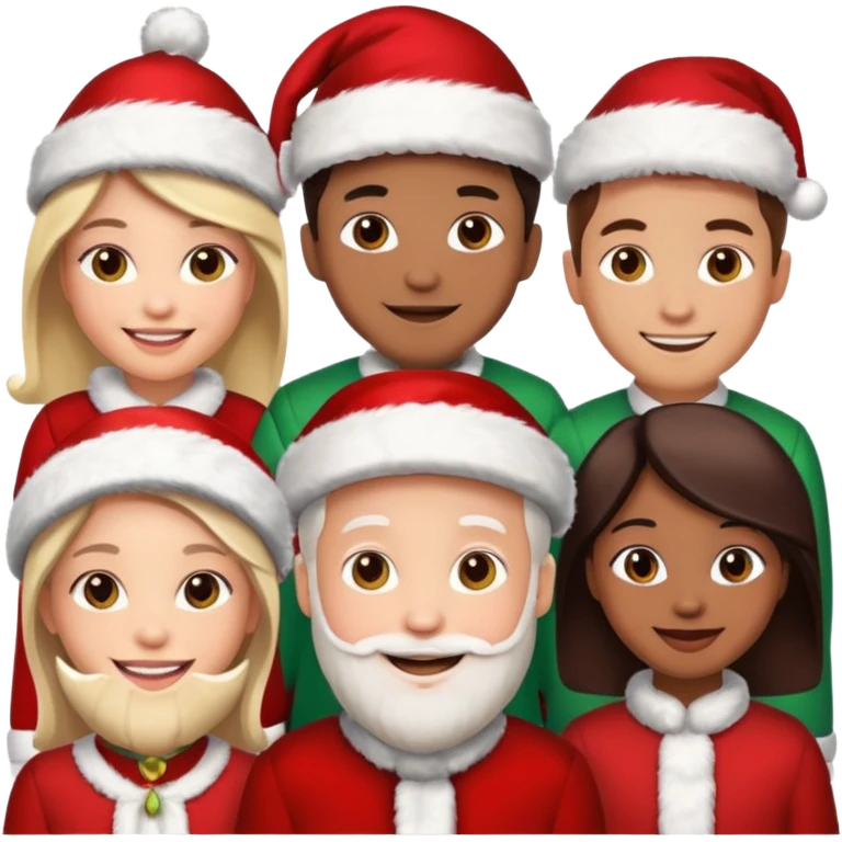 Family in   Christmas dressing emoji