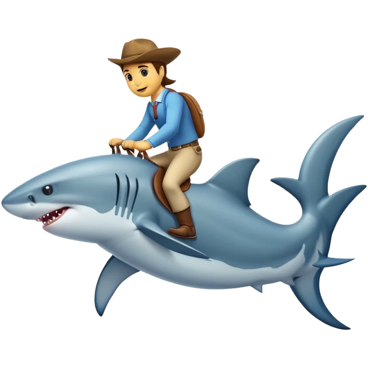 shark riding a horse emoji