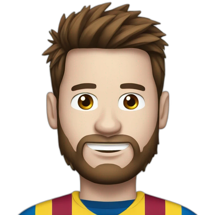 Messi avec un ballon emoji
