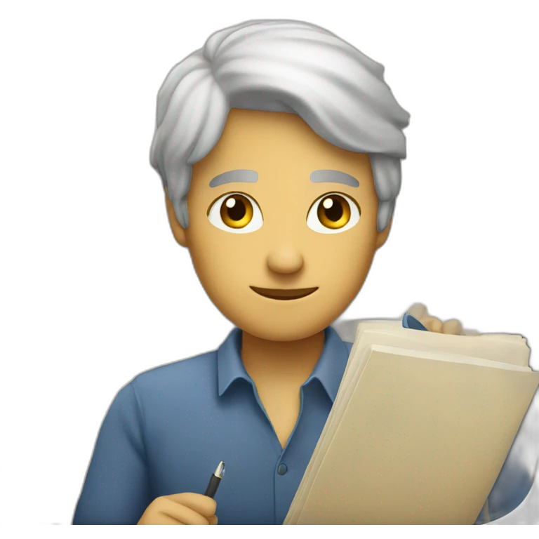 story writer at work symbol emoji