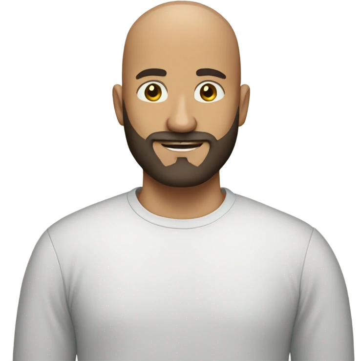 bald bearded man indoors emoji