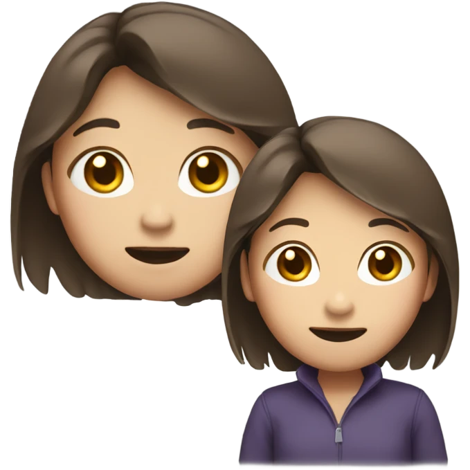 asian girl with brown hair and waving emoji