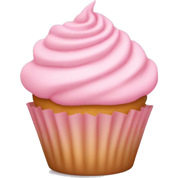 Light pink cupcake emoji