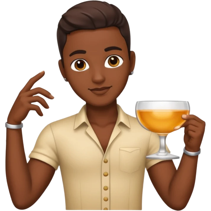 Bachata dancer holding shows emoji