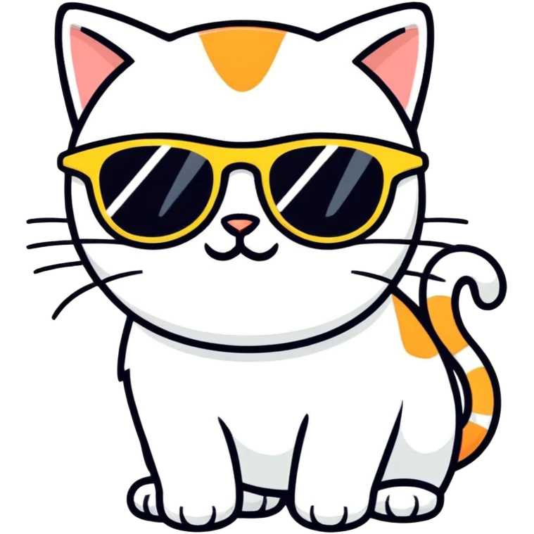 Cat with sunglasses emoji