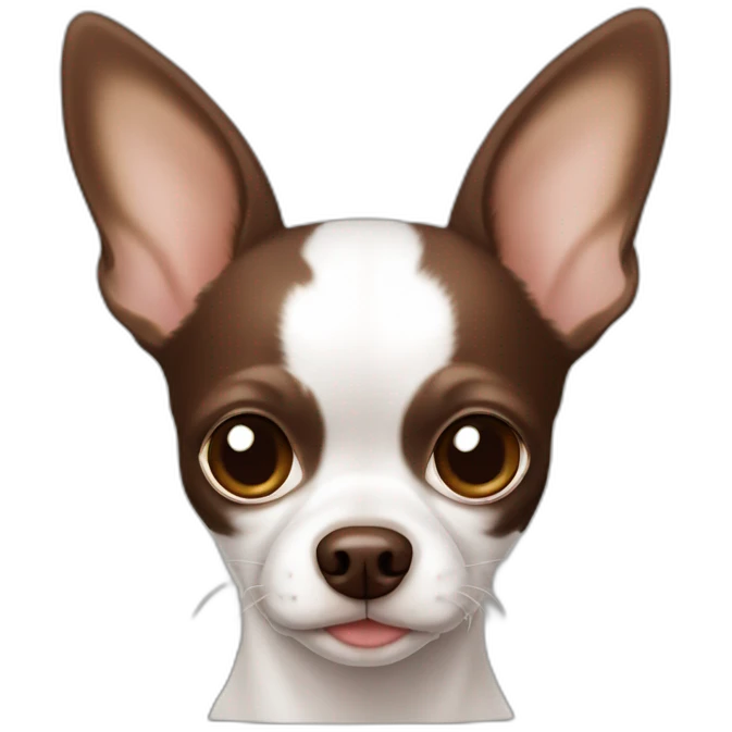 Chihuahua branco e chocolate emoji