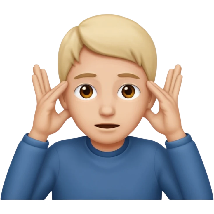 Covering ears emoji
