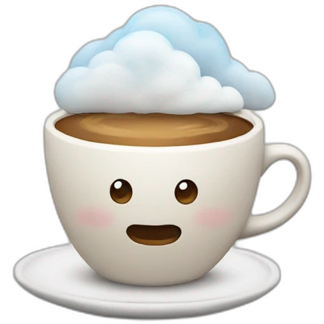 clouds in coffee emoji