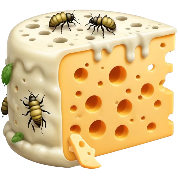 Cheese with maggots emoji