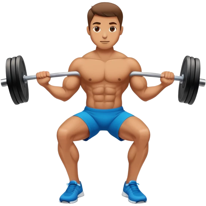 person doing leg workout with weights emoji