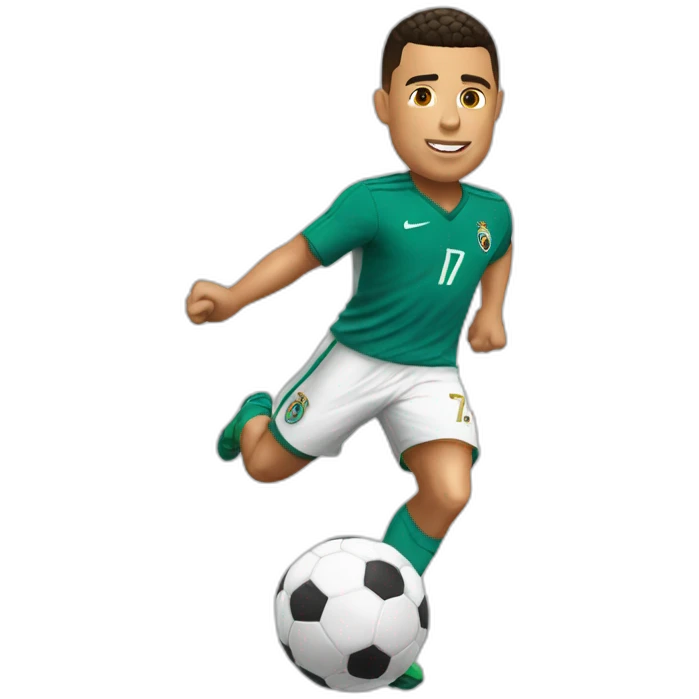 Ronaldo dans un ballon emoji