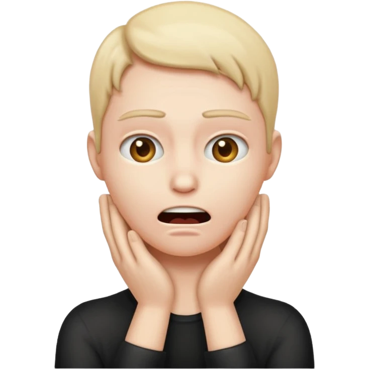 a emoji head choking itself
with both its hands around its neck very graphic emoji