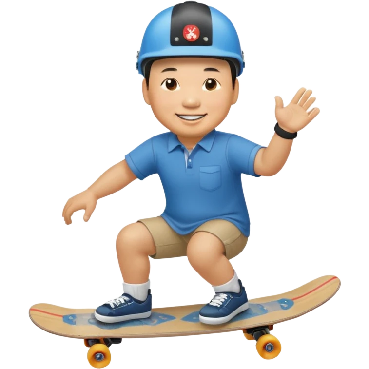 Xi Jinping riding skate board emoji