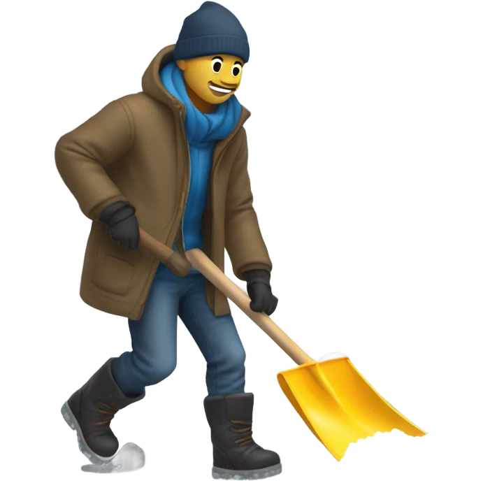 Shoveling snow emoji