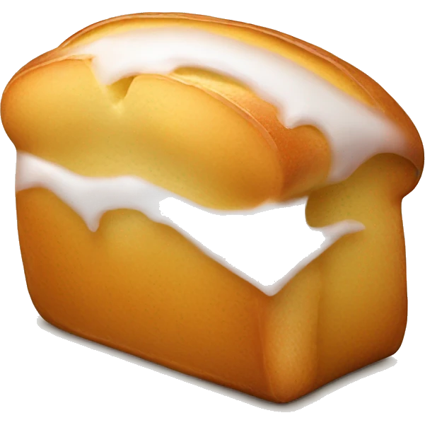 a slice of sweet bread with sugar on top emoji