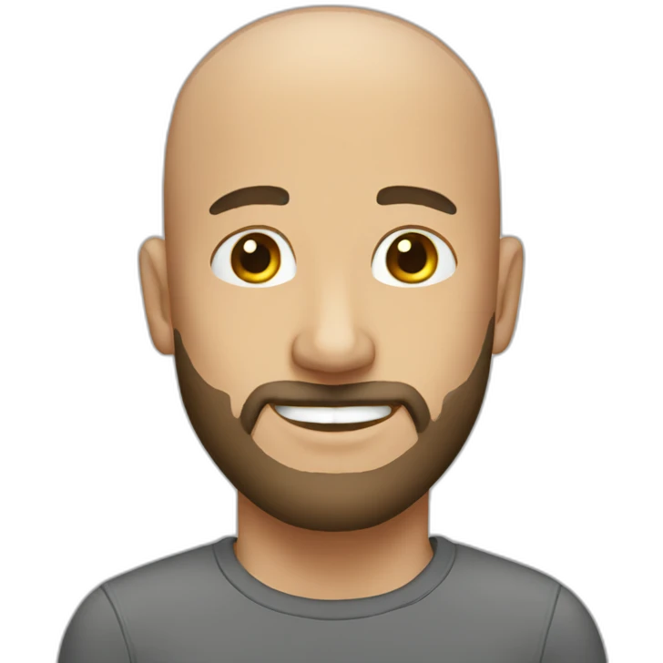 bald man with beard emoji
