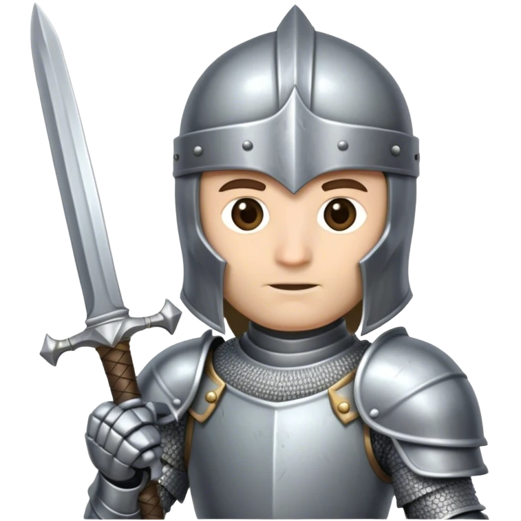 a knight holding up a sword emoji