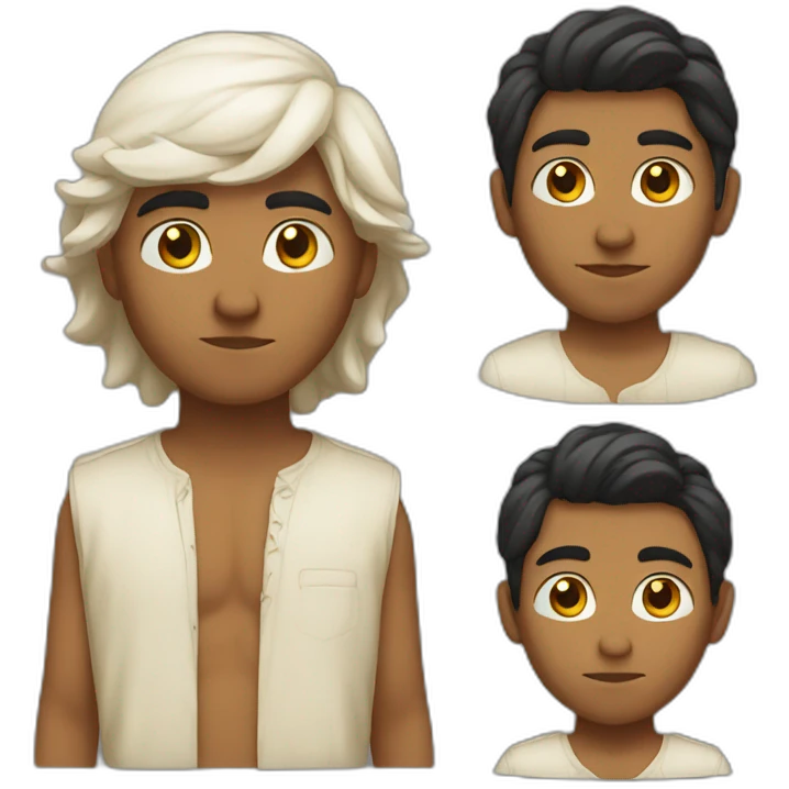 half indian half white boy emoji