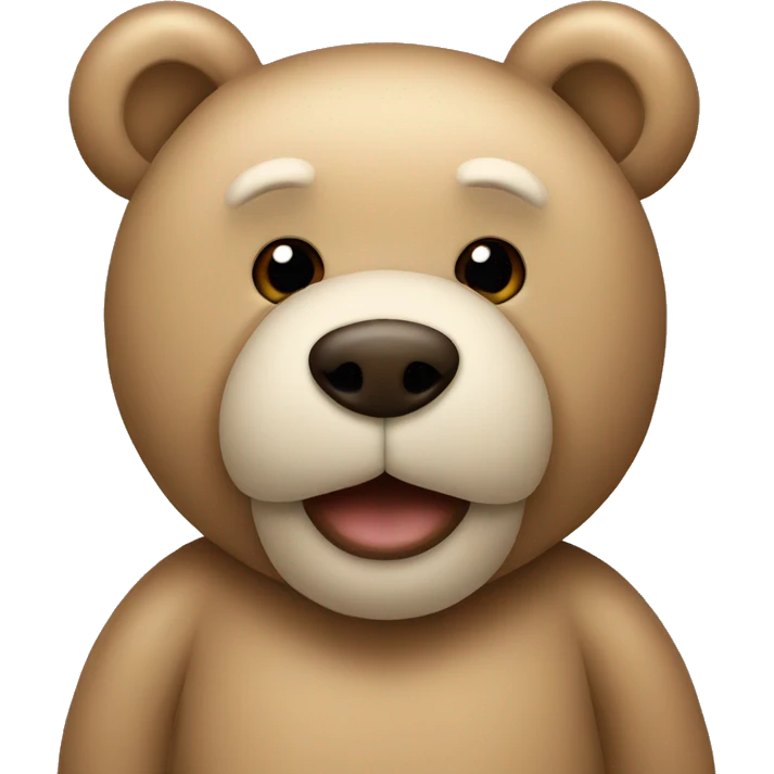 beige teddy bear emoji