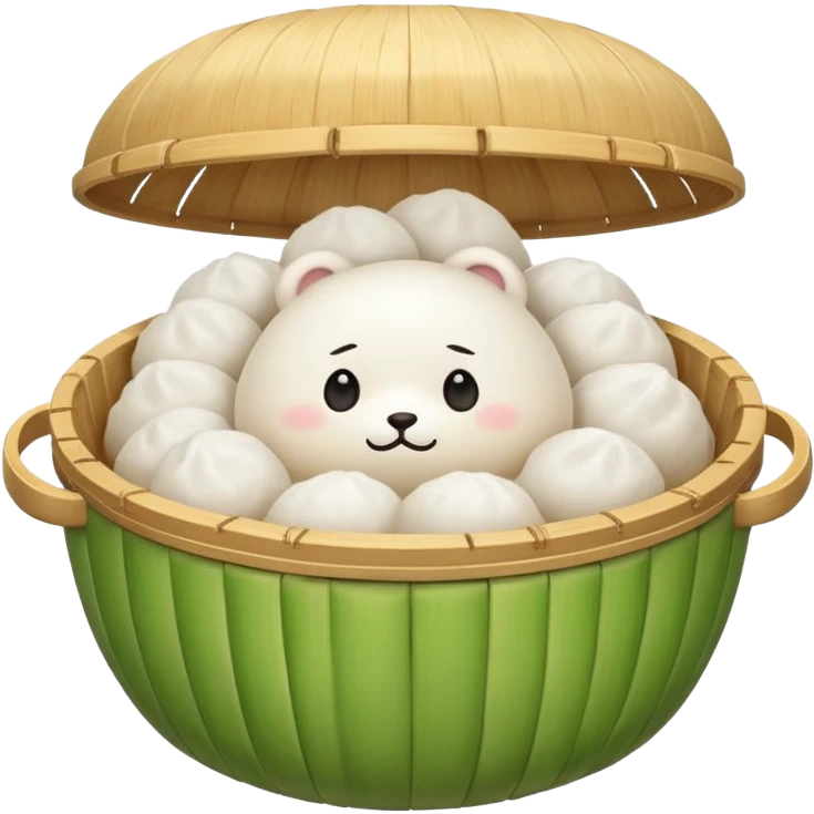 bao in bamboo steamer emoji