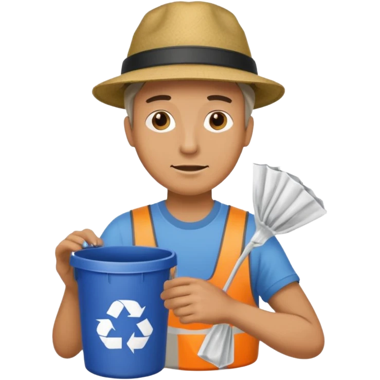 full side body man put the trash in can emoji