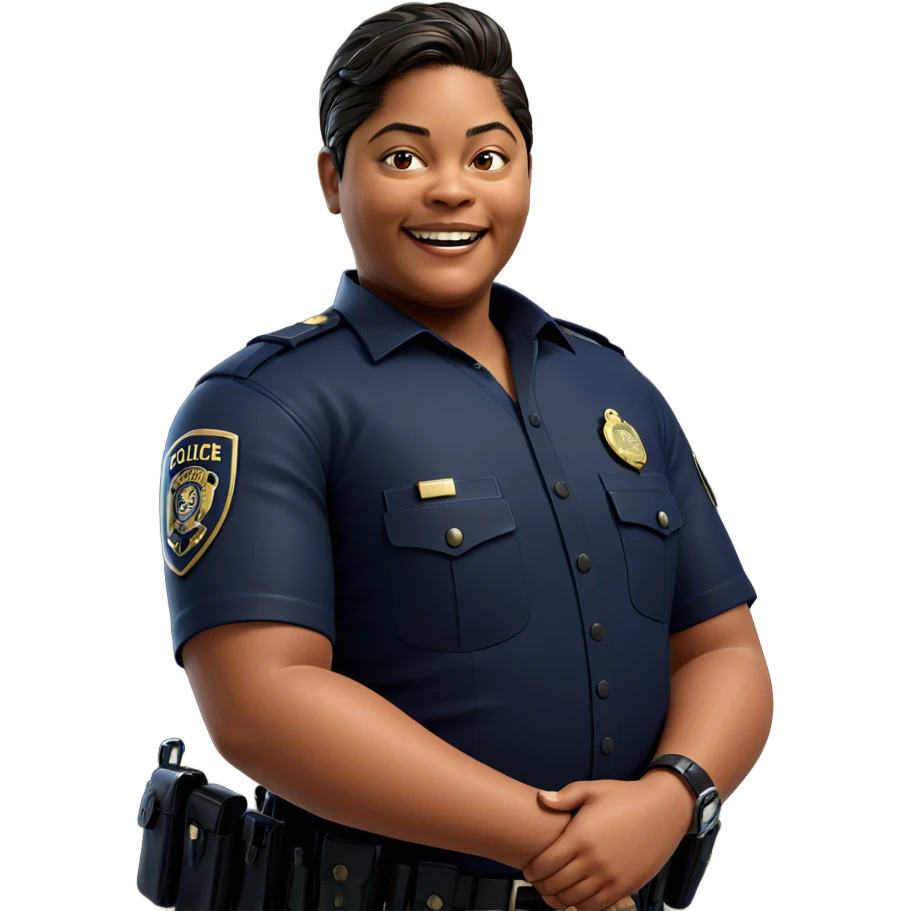 smiling police officer portrait emoji