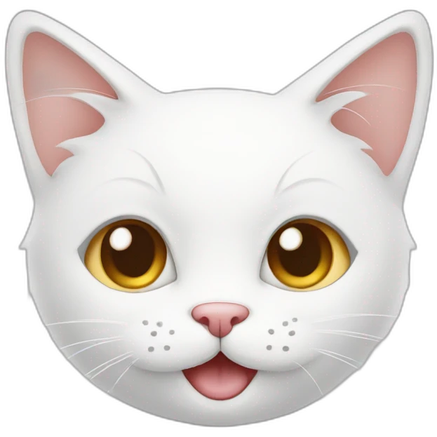 smile-white-cat emoji