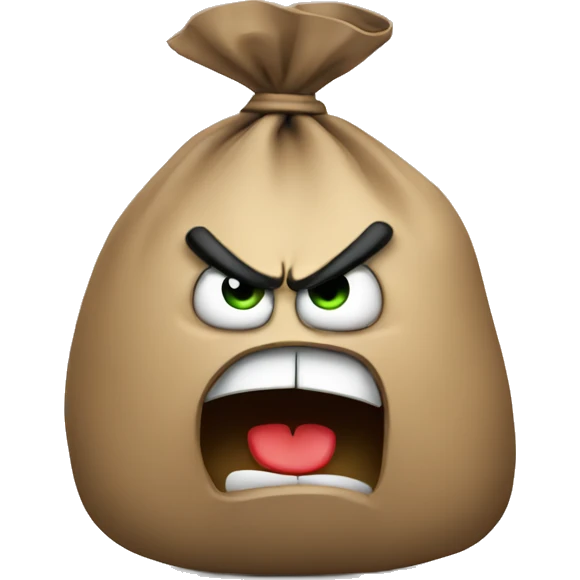 money bag angry emoji