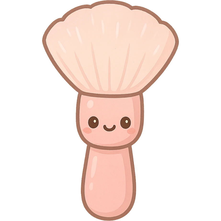 pink makeup brush, cute emoji