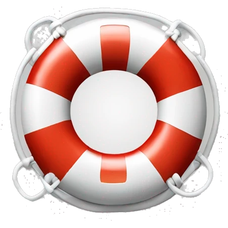 Red and white lifesaver emoji