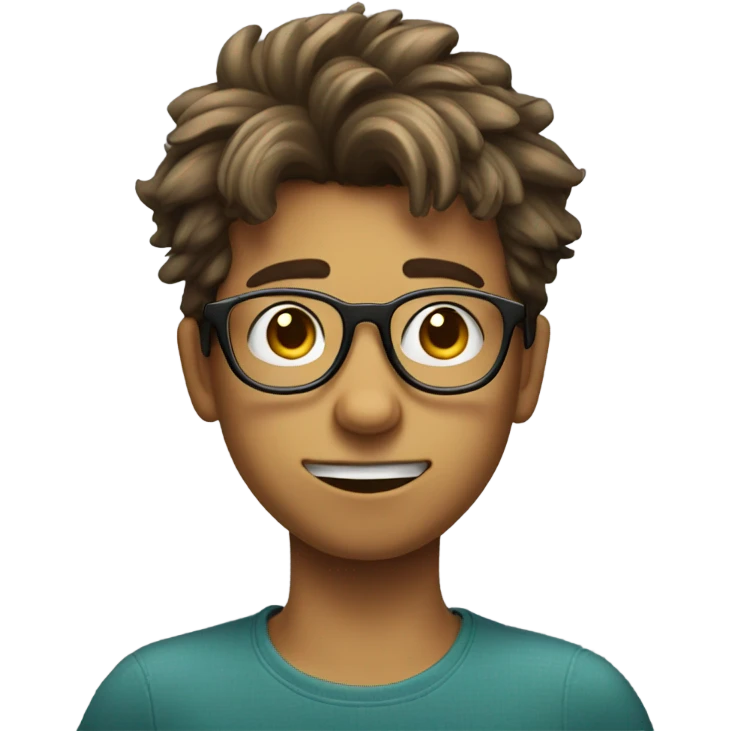 Nerd boy with glasses emoji