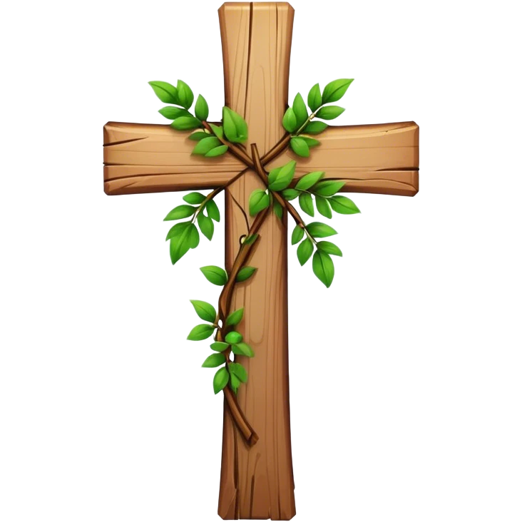 simple cross with flora emoji