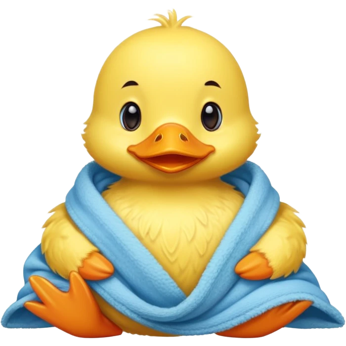 Cute duck with blanket emoji