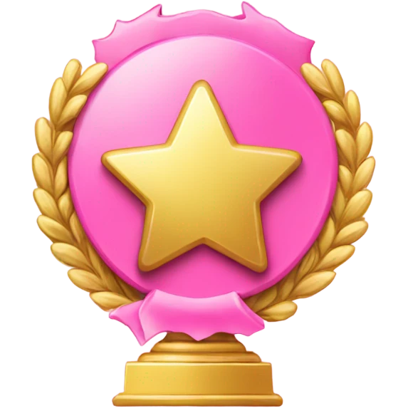 pink award plaque emoji