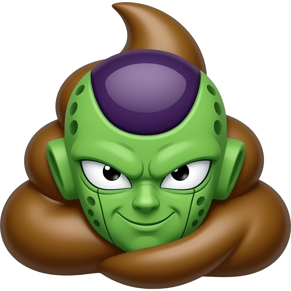 poop fused with frieza emoji
