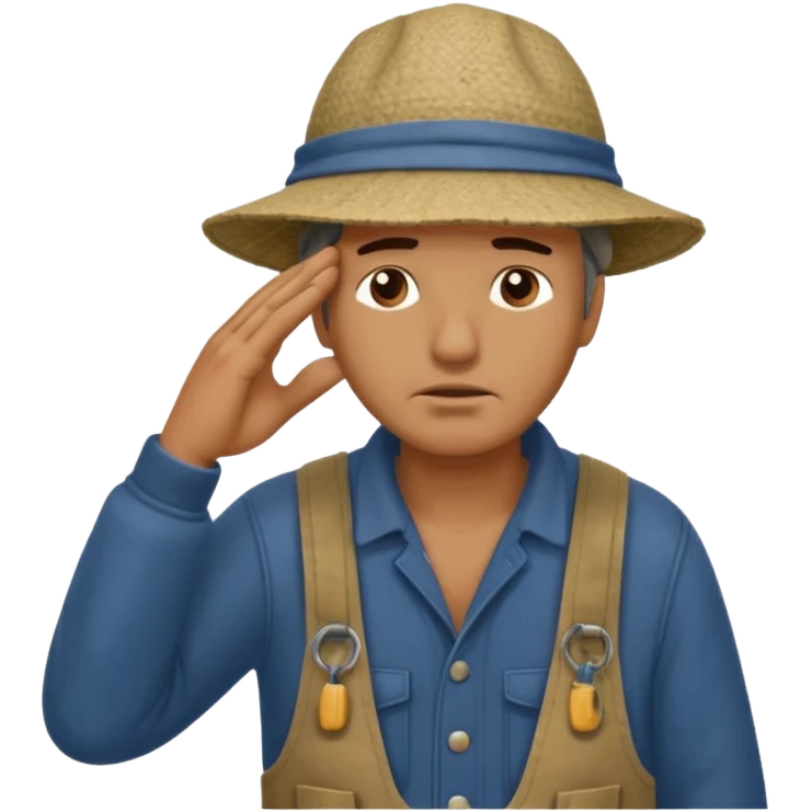 fisherman doing facepalm emoji