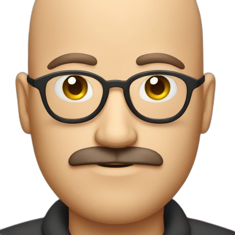 bald men with mostache emoji