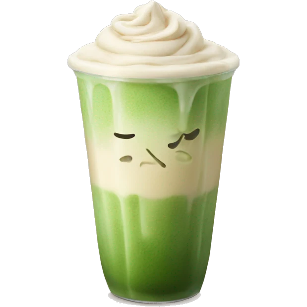 Ice latte matcha emoji