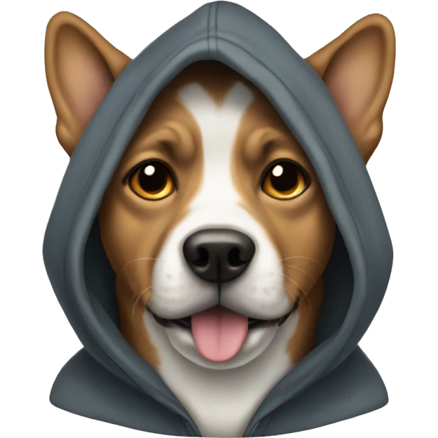 dog wearing a hoodie emoji