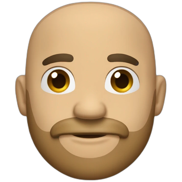 Create emoji slightly rounded head, black beard, black hair with a little baldness on the sides, black eyes, light brown skin. I want a thumbs up emoji. emoji