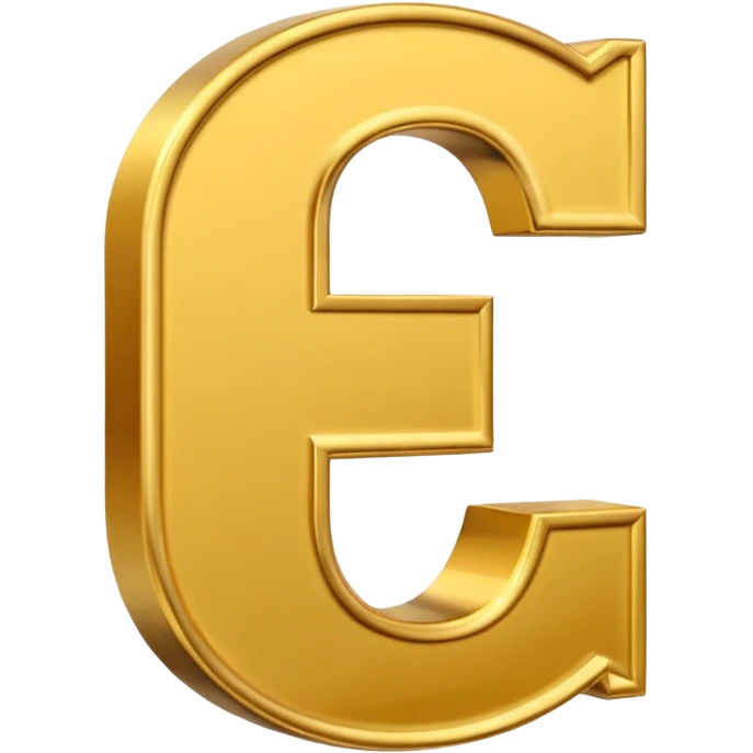 Symbole de currency en or en forme de lettre F précise, seul, 3D, brillant, style emoji simple et lisible sur fond uni. pas une autre lettre

Fcoins emoji