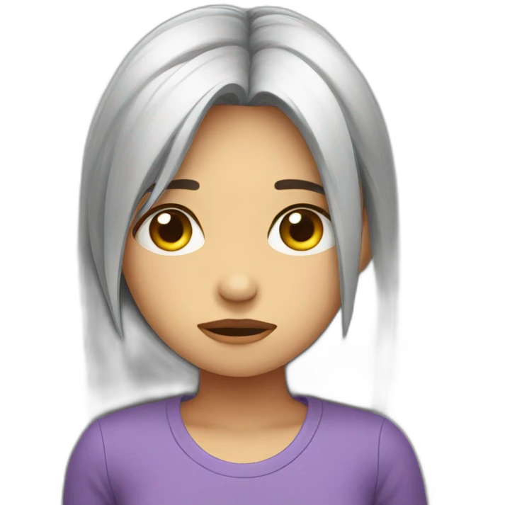 Girl feeling sad emoji
